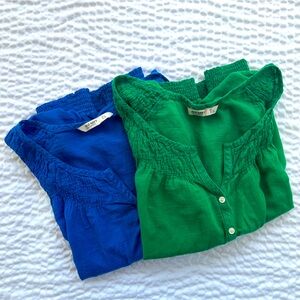 Old Navy Women's Tops in Blue and Green